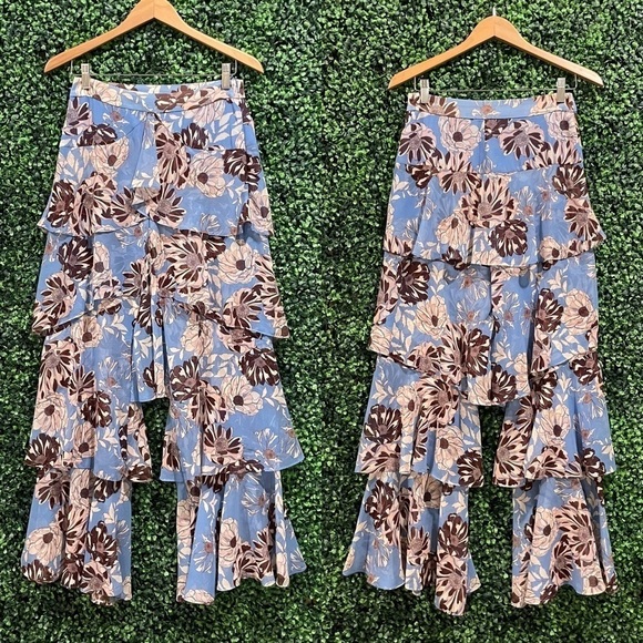 NWOT Alexis Elyria Tiered Wide-Leg Pants - Picture 3 of 9